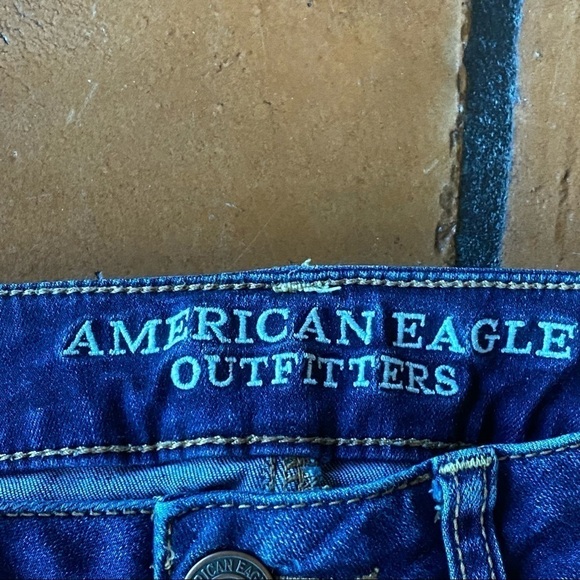 AMERICAN EAGLE JEANS Jeggings dark wash destroyed - Picture 4 of 9